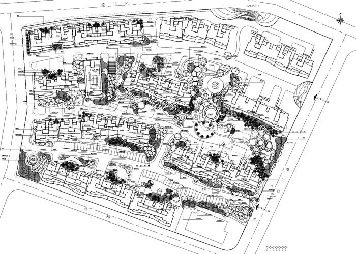 澳丽生态花园居住区全套景观设计施工图 a-4 绿化